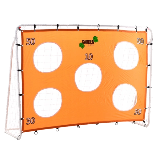 Porta da calcio Champions con rete e bersaglio 213 × 152 × 75 cm