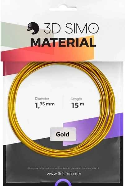 Filamento real gold 1,75 mm per penne e stampa 3D – dorato, 15 m
