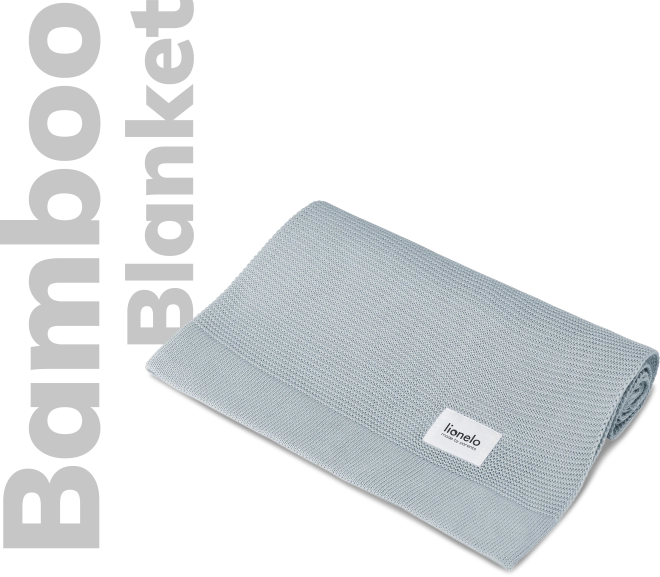 Coperta in bambù per neonati LIONELO – Grigio