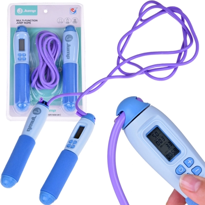 Corda per saltare digitale con contatore, lunghezza regolabile 215 cm