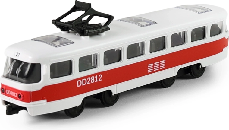 Tram MHD rossa 16 cm con meccanismo a inerzia