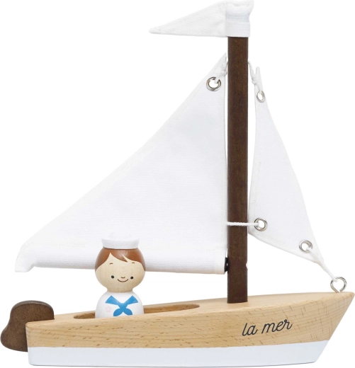 Le Toy Van veliero in legno con capitano