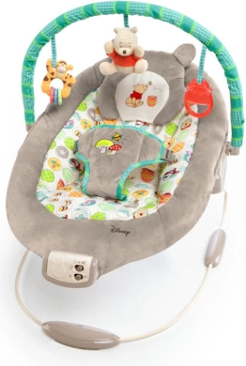 Sdraietta vibrante con melodie DISNEY Baby WINNIE THE POOH Dots & Hunny, 0m+, fino a 9 kg