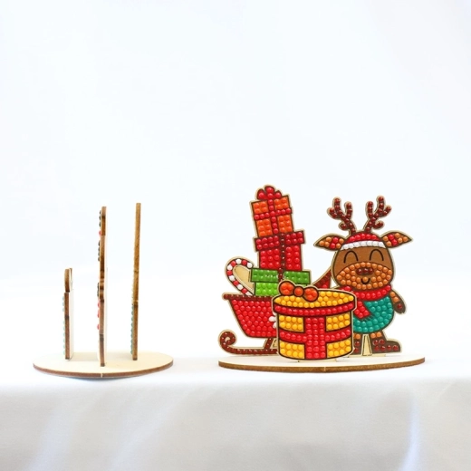 2Kids Toys pittura con diamanti con supporto renna natalizia