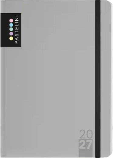 Agenda settimanale Pastelini A6 2027 grigio