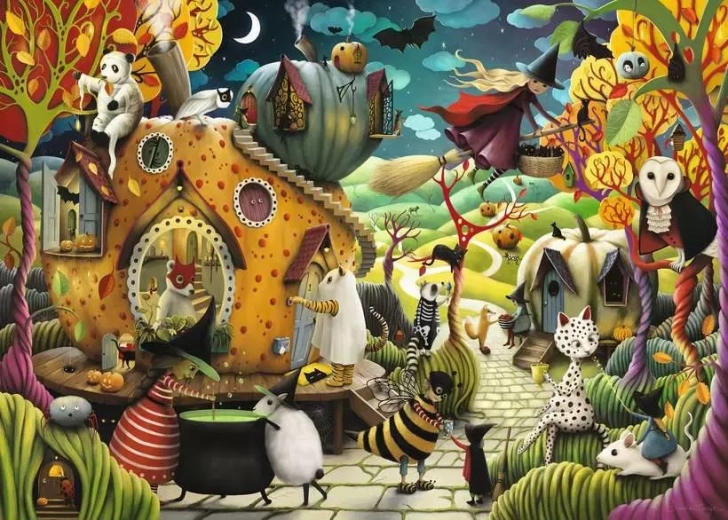 Puzzle Ravensburger Halloween Felice da 1000 pezzi