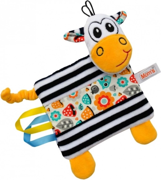 Zebra di peluche con etichette