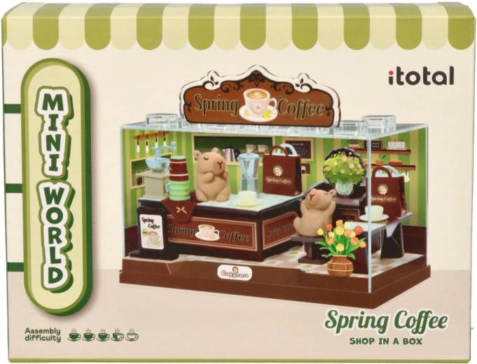 I-Total mini diorama caffetteria primaverile DIY