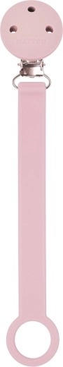 Nattou clip per ciuccio in silicone rosa