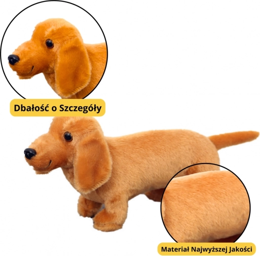 Giocattolo di peluche Cane Bassotto Marrone Chiaro 25 cm