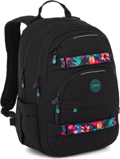 Zaino studentesco Topgal Viki con spallacci tropicali
