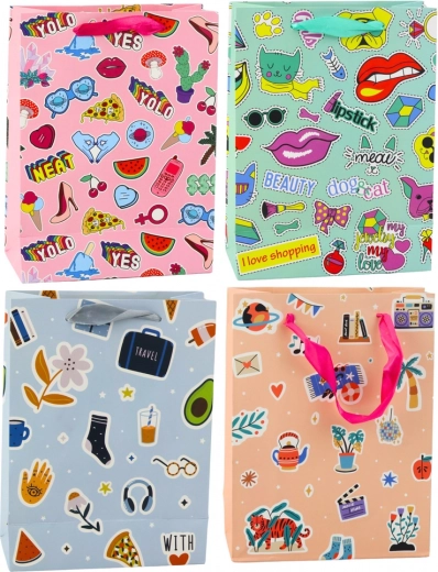 Borsa regalo con tema adesivi