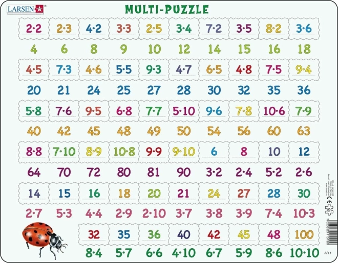 Larsen Puzzle Matematica: Moltiplicazione 81 Pezzi