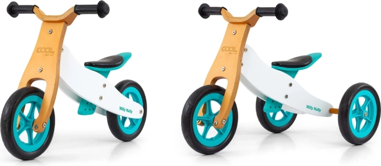 Milly Mally bici senza pedali per bambini 2in1 Cool classic mint - 1 pezzo