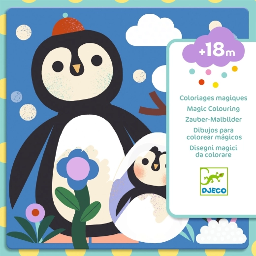 Libri da colorare ad acqua – cuccioli di animali DJECO