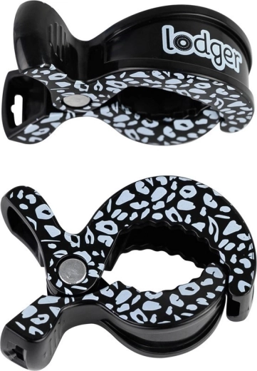 Lodger swaddle clip con stampa black dot - 2 pz