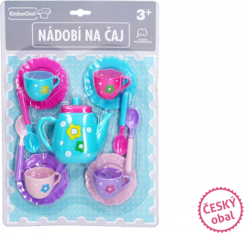 Set da tè in plastica per bambini 13 pezzi – confezione ceca