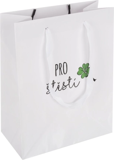 Borsa regalo in carta “Per fortuna” 18 × 10 × 23 cm
