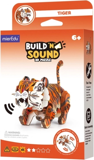 Puzzle 3D MierEdu Costruisci e ascolta – tigre