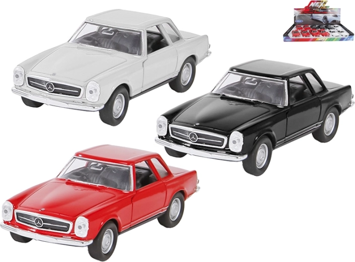 Modello in metallo MERCEDES-BENZ 230 SL 1963 Welly 1:34–39 con porte apribili e meccanismo pull-back