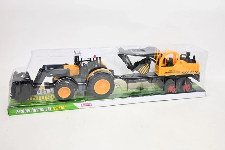 Trattore con macchina da cantiere