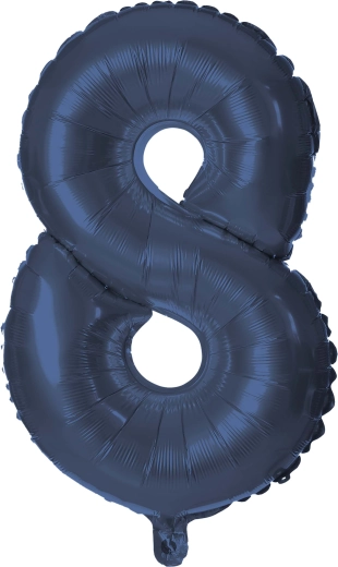 Palloncino in foil numero 8 blu 30 cm TORO