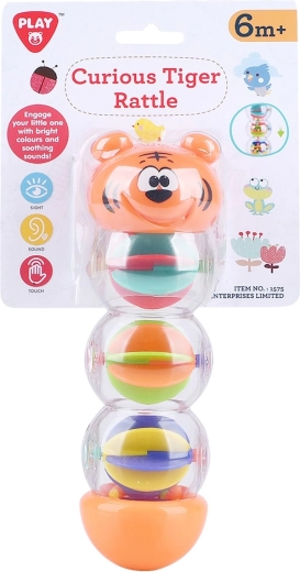 Sonaglio curioso a forma di tigre Playgo - 1 pezzo