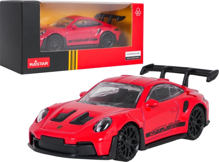 Modello in metallo Porsche 911 GT3 RS RASTAR in scala 1:43, rosso