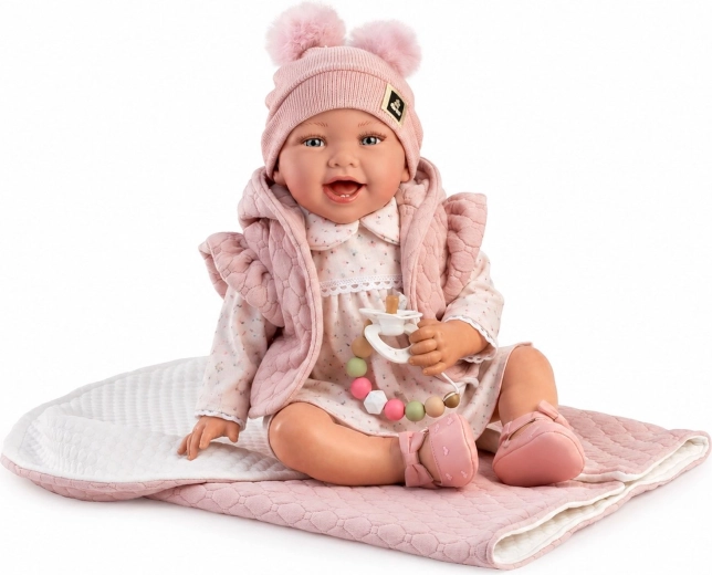 Guca Olivie bambola realistica reborn con peso, neonato, suoni e corpo morbido in tessuto, 42 cm