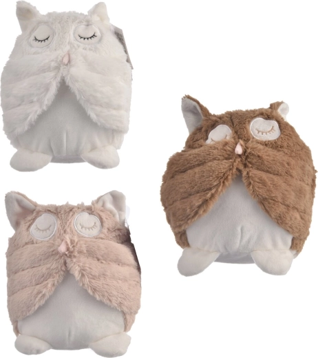 Fermaporta in peluche a forma di gufo 20 cm, mix varianti