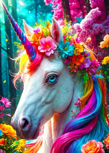 Puzzle Enjoy Unicorno floreale 1000 pezzi