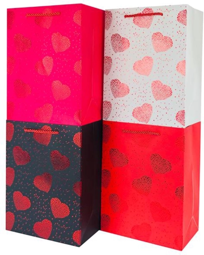 Borsa regalo in carta Toro con cuori 32 × 26 × 12 cm