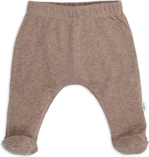 Lodger pantaloni caldi per neonato melange buffalo con piedini integrati taglia 50