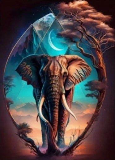 Pittura diamantata Gioiello africano 30 × 40 cm