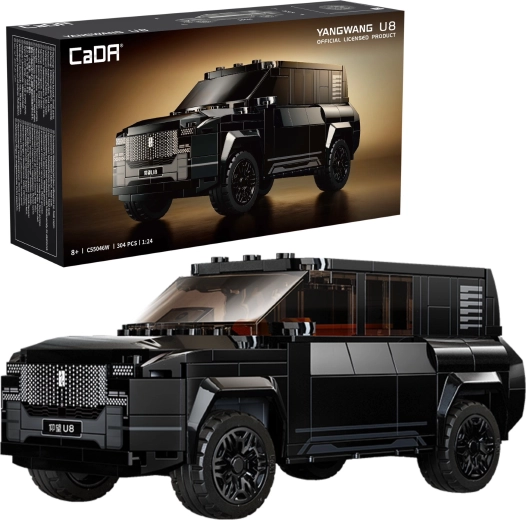 Set di costruzioni CaDA SUV fuoristrada YANGWANG U8 in scala 1:24, 304 pezzi
