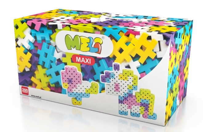 Set di costruzione meli maxi pink 200 pezzi