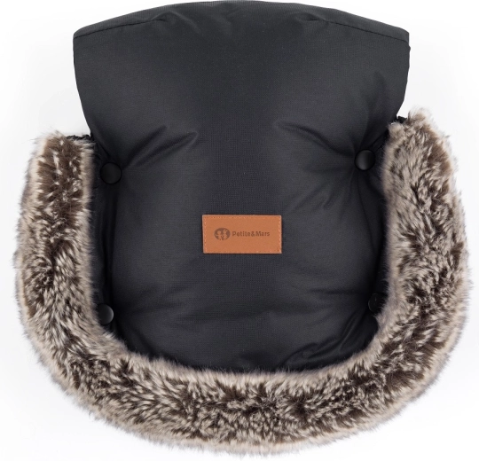 Guanti per passeggino Petite&Mars Furry forever black