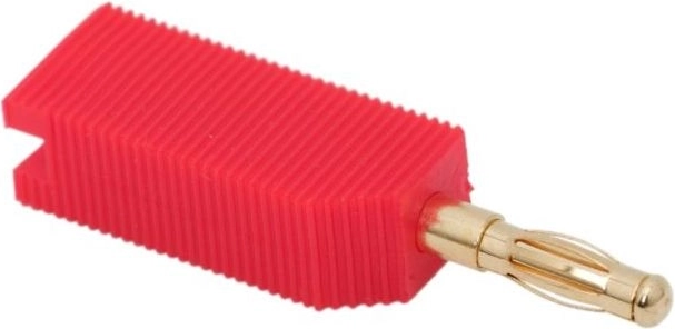 Connettore a banana dorato rosso per cavi da 4 mm