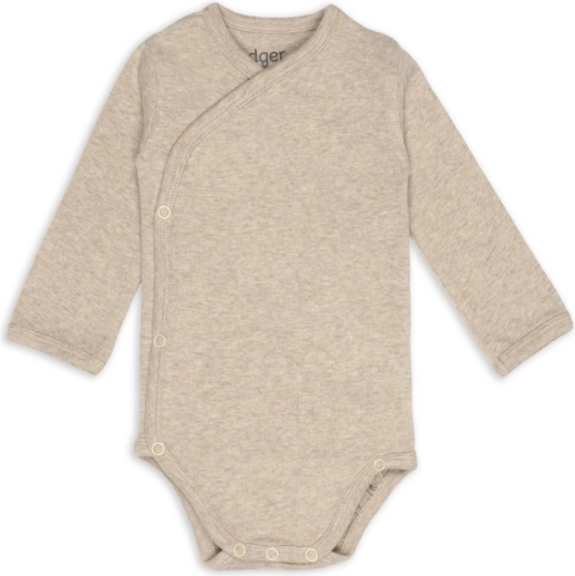 Body a portafoglio Lodger a manica lunga melange beige, taglia 62