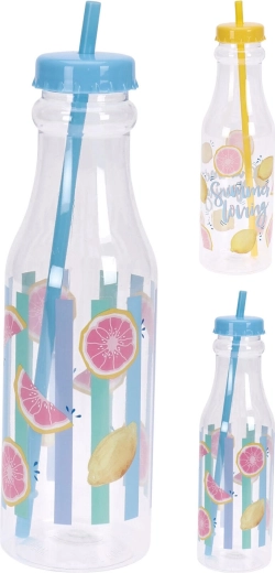Borraccia con cannuccia 650 ml – mix di motivi estivi