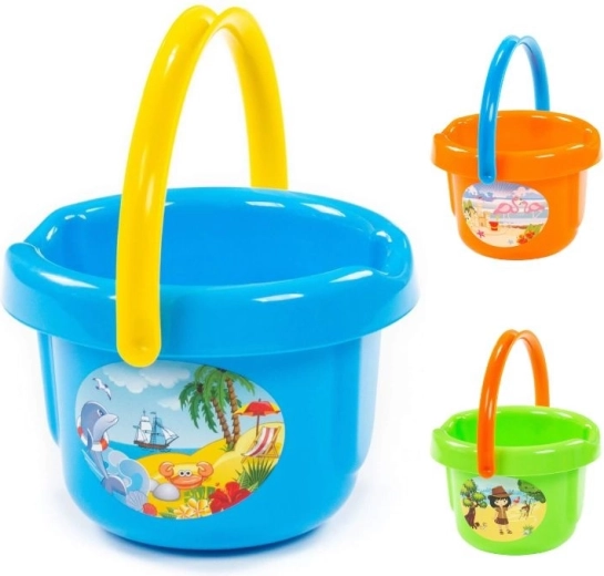 Grande secchio di plastica per sabbia e acqua