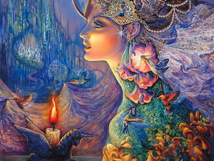Pittura secondo i numeri - Regina colibrì