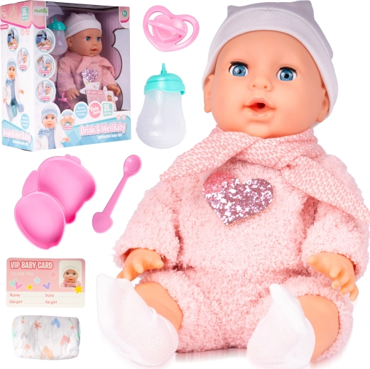 Bambola 35 cm beve e fa la pipì Tosia con accessori