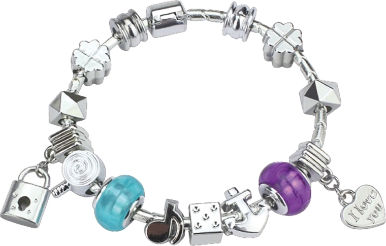 Braccialetto da ragazza con ciondoli intercambiabili
