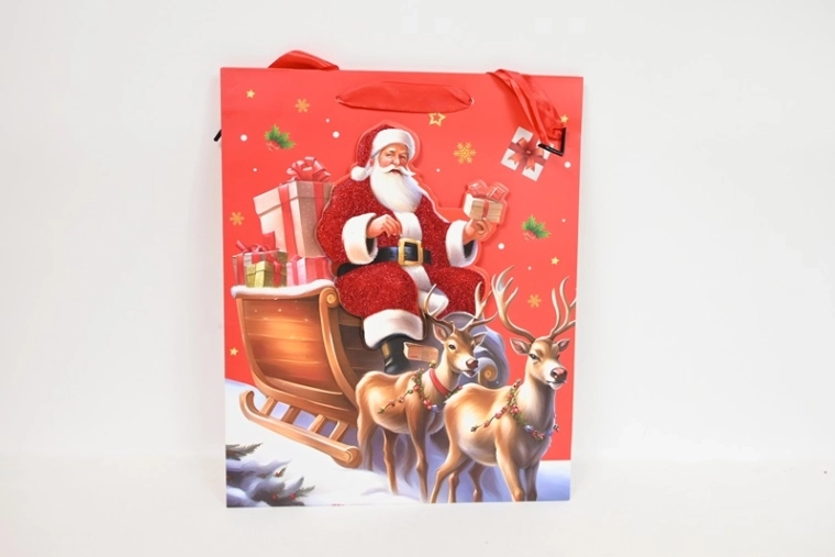 Borsa regalo con motivo festivo, formato M