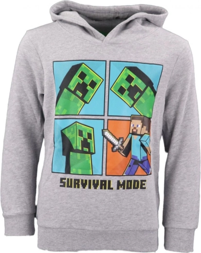 Felpa con cappuccio Minecraft modalità survival