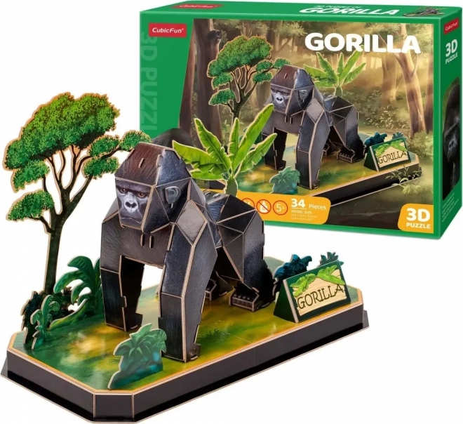 CUBICFUN puzzle 3D Gorilla 34 pezzi