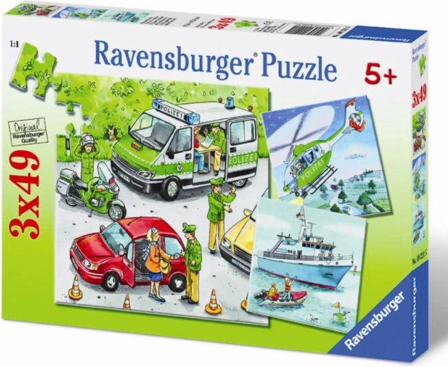 Puzzle polizia in azione 3×49 pezzi RAVENSBURGER
