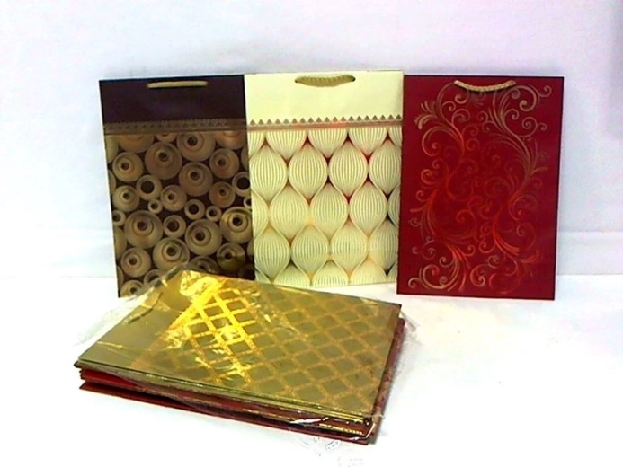 Borsa regalo decorativa Avantgarde T-2 con effetto dorato