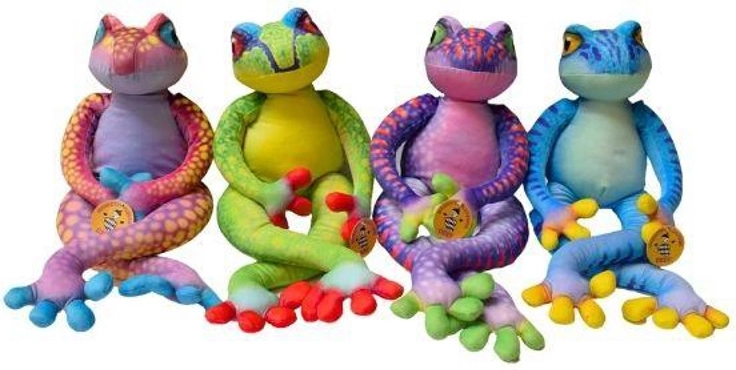 Rana di peluche colorata (lunga, media) - 1 pezzo